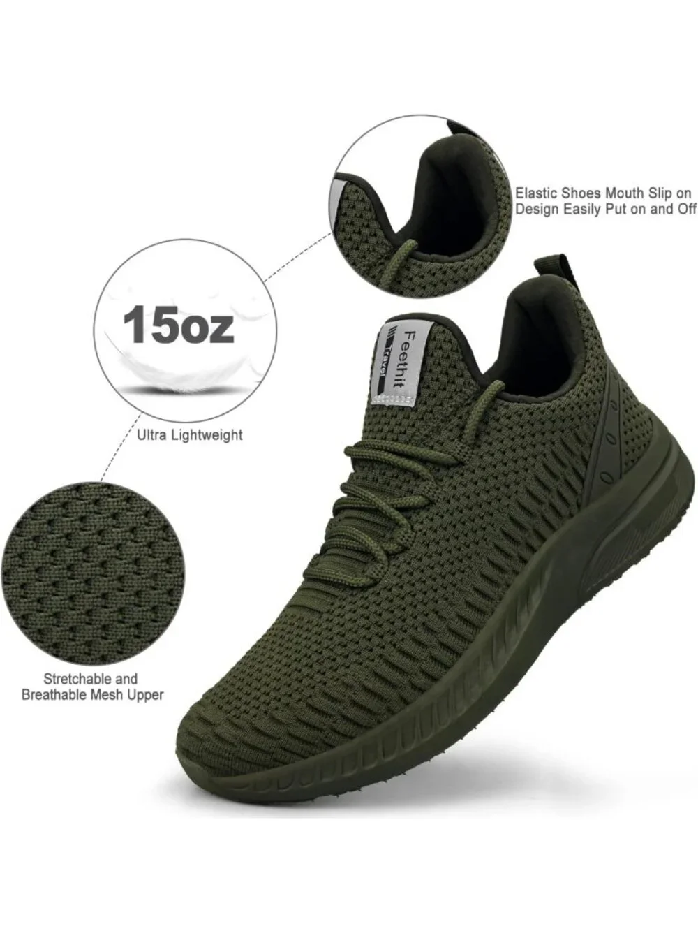 Lightweight Breathable Slip-On Walking Shoes | Non-Slip Tennis & Running